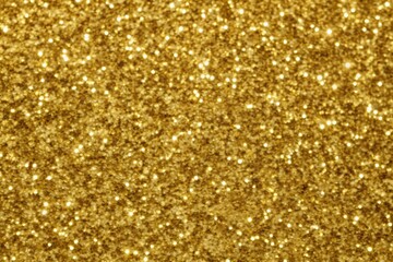 Close up of golden glitter textured background