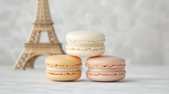 Indulge in sweet french luxury macaron tea break paris dessert delight elegant setting close-up view