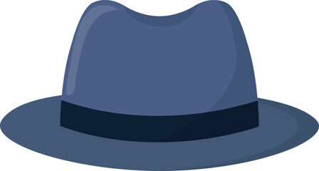 Isolated hat in flat style. Vector illustration.