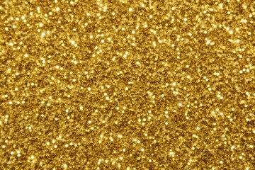 Close up of golden glitter textured background