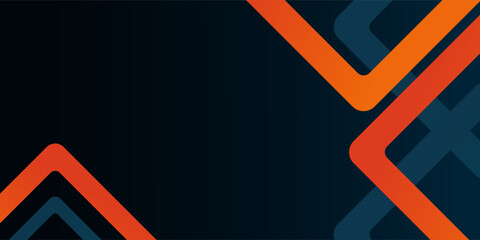 Abstract geometric futuristic background with triangle dark blue and orange gradient overlap shapes pattern background design. Triangle orange shape pattern. Eps10 vector