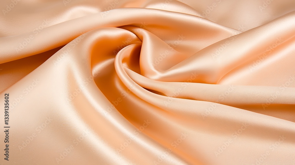 Aufkleber soft silky fabric texture in warm peach color ideal for backgrounds and textile design projects
