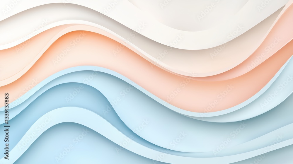 Poster dynamic abstract background with flowing wavy shapes for modern designs