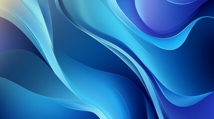 Fototapeta premium Abstract blue wave pattern with smooth gradients for modern design background