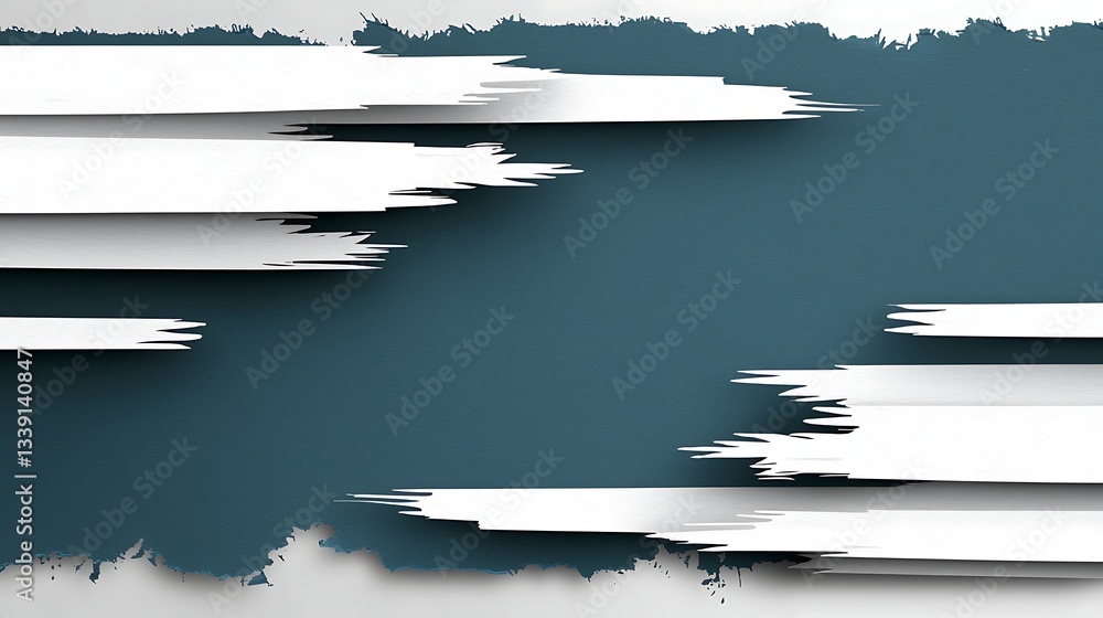 Aufkleber abstract concept of torn paper with smooth edges on dark blue background for modern design projects