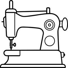sewing machine lineart vector illustration