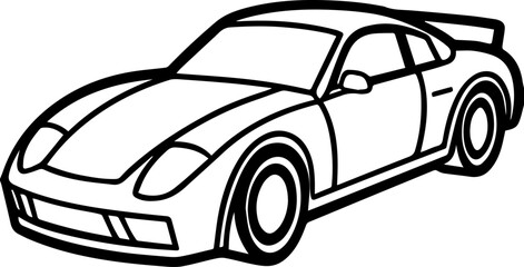 racing car lineart vector illustration © Vector Visionary