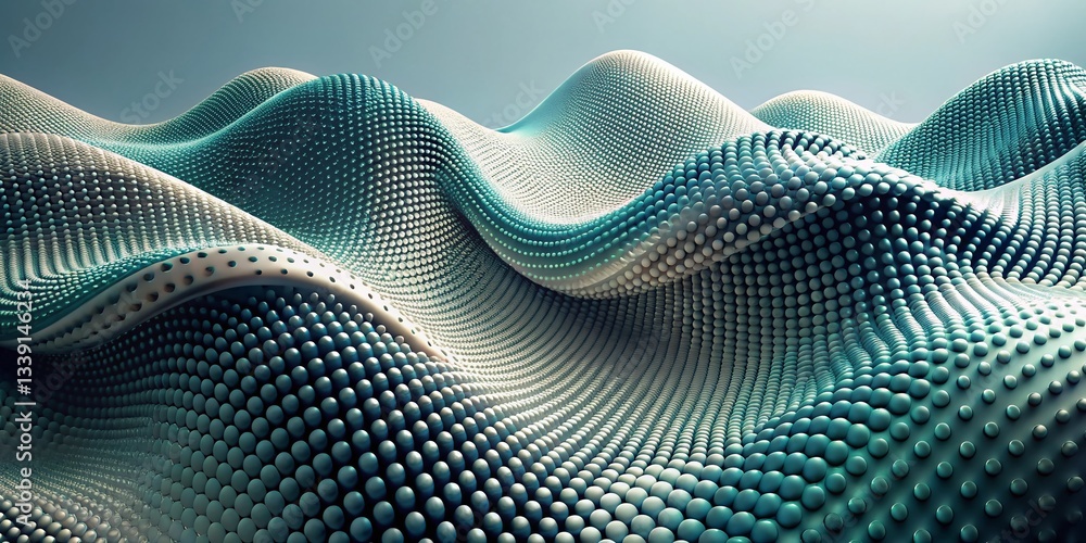 Poster abstract undulating surfaces: dotted texture depth flow background
