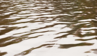 Water surface with waves, reflection on water surface, background, 3D illustration