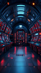 Futuristic Control Panel Interior