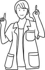 doctor acting pointing  illustration