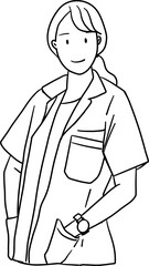 doctor acting nice illustration