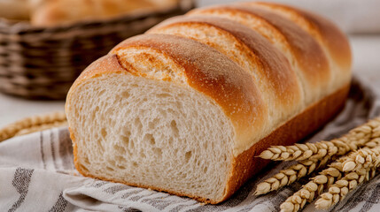 Golden wheat growing out of a slice of bread