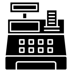 Cashier Machine Glyph Icon