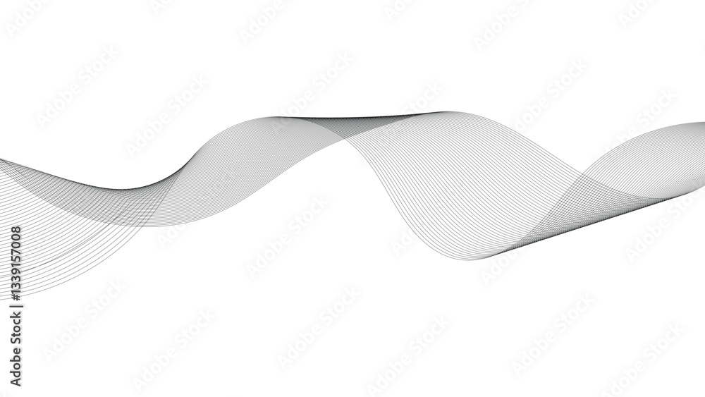 Poster abstract wave line business background. thin line wavy abstract vector background. curve wave seamle