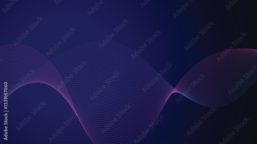Poster abstract colorful lines background. blending gradient colors. digital frequency track equalizer. lin