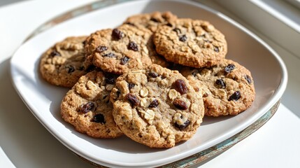 Deliciously Baked Cookies on a Rustic Wooden Table Inviting Indulgence