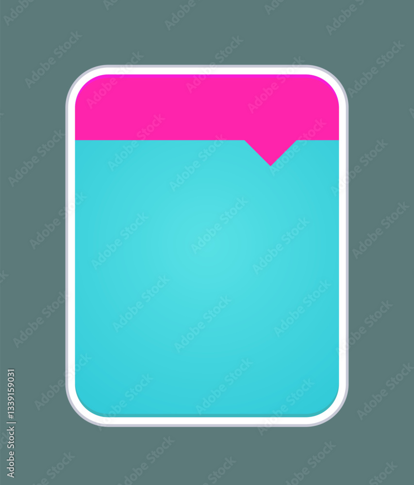 Poster web design element full color. futuristic pop up interface.