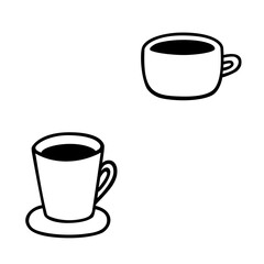 シンプルなコーヒーカップのイラスト