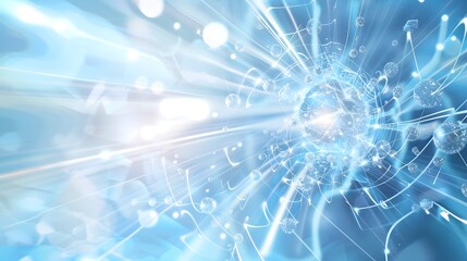 Fototapeta premium Glowing Radial Fractal Crystal Pattern Elegant Futuristic Digital Artwork with Intricate Crystalline Structures Arranged in a Radial Layout Softly Illuminated in Captivating Blue Hues