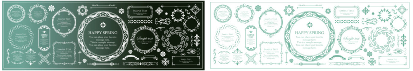 アンティークなフレームデザイン