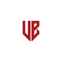 Red Monogram Logo with Shield Shape