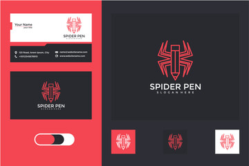 Red Spider Pen Logo Design and Branding Stationery