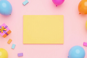 bunch of colorful balloons and presents on a table