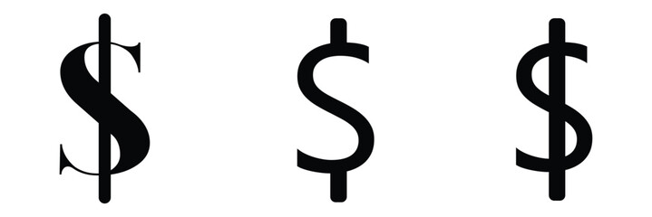 American dollar currency or dollar symbol flat icon for apps and websites .Vector Illustration . 