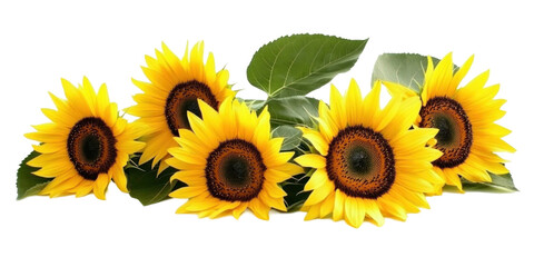 Fototapeta premium sunflower on white background