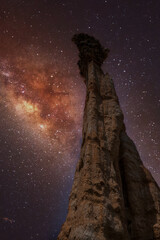 The Hoodoos of Ille-sur-T&ecirc;t at night, south of France