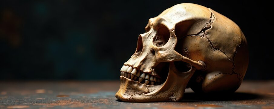 Australopithecus africanus skull fossil close-up,  evolution,  early hominin,  history