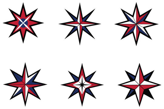 eight pointed star vector illustration