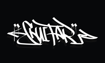 GUITAR graffiti tag style design