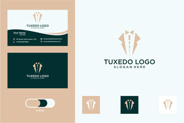 Tuxedo Logo Design with Business Card Template