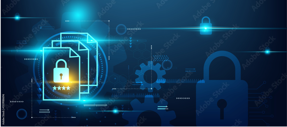 Poster cloud document file security protection from cyber attack