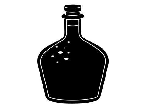 recommend clip art: Acid Bottle black  silhouette vector,Acid Bottle  clipart