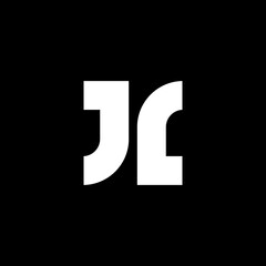 White JR Logo on Black Background