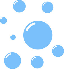 Fizzy Drink, Water Bubble, Soap foam bubbles suds framing shower gel, shampoo, shaving, mousse. Soda Drops Silhouette Icon Set. Soap Symbol Collection. Isolated Vector Illustration.