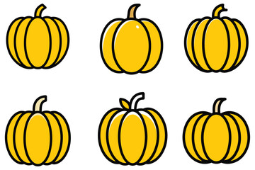 pumpkin squash for halloween or thanksgiving vector