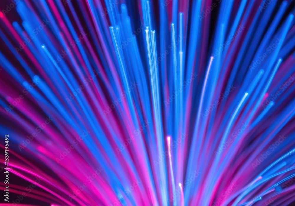 Poster vibrant blue and pink light trails creating a dynamic visual effect