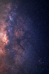 Night sky space background, Starry universe in dark blue sky, Milky way galaxy with stardust field in deep universe