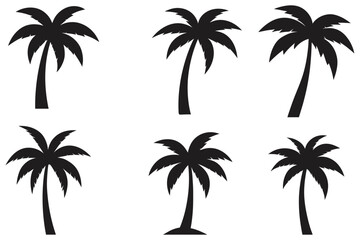 simple single palm tree silhouette