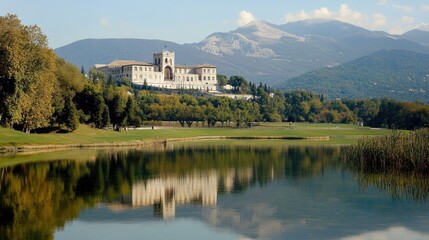 Abbey of Monte Cassino: A Park with Horsemanship by the Lake