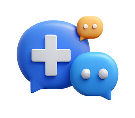 Obraz premium Medical Chatting 3D illustration