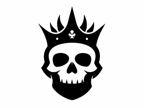 recommend clip art: Skull Wearing a Crown silhouette,King crown on skull clipart