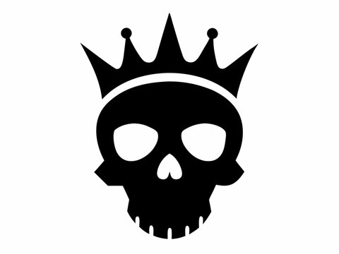 recommend clip art: Skull Wearing a Crown silhouette,King crown on skull clipart