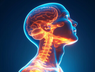 Dystonia neurological diagnosis. Movement disorder treatment. Muscle spasms therapy. Involuntary movements symptoms. A person with cervical dystonia showing their condition in a photo.
