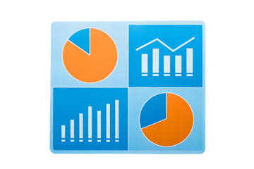 Infographic with charts and graphs for data analysis and business reports.