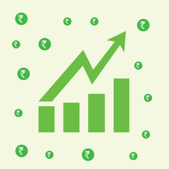 Indian Rupee Growth Arrow